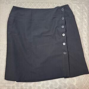 Josephine Chaus Black Button-Detail Women's Skirt 16